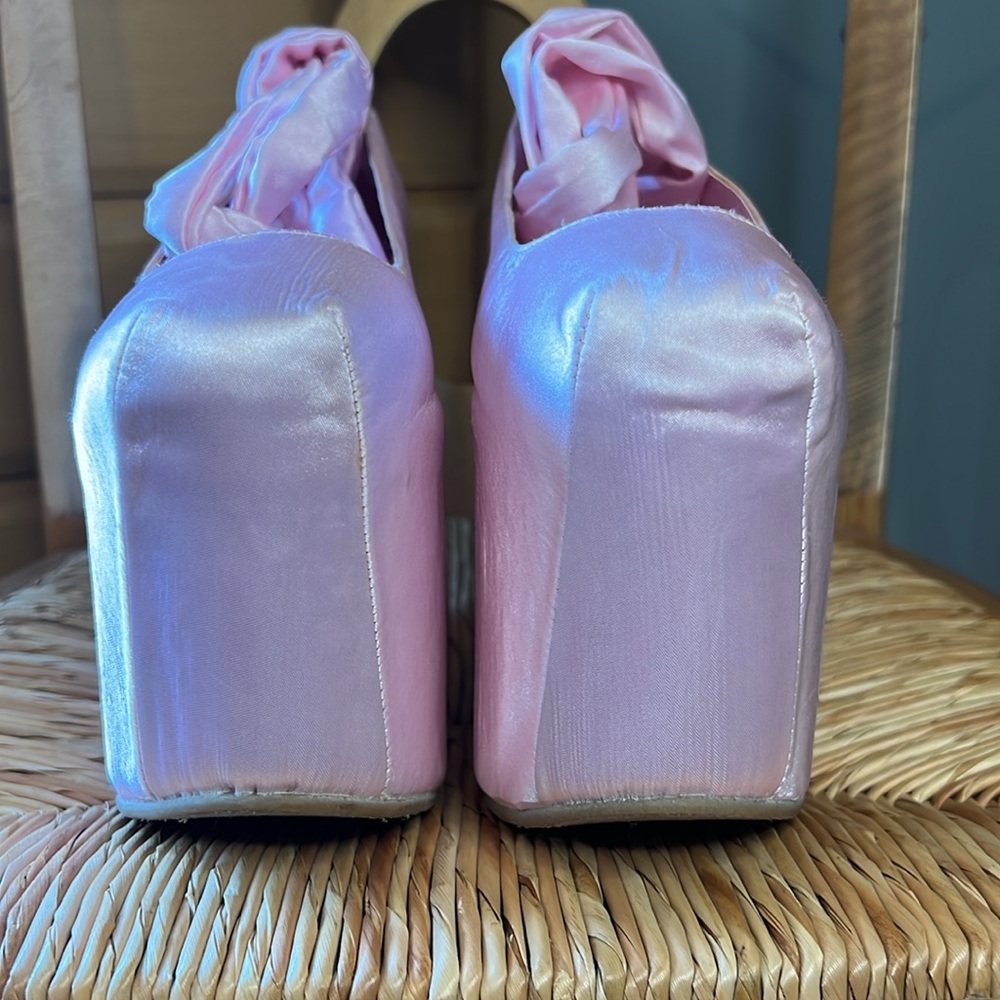 EUC YRU “bae” ballerina satin platforms size 9 - Picture 3 of 11